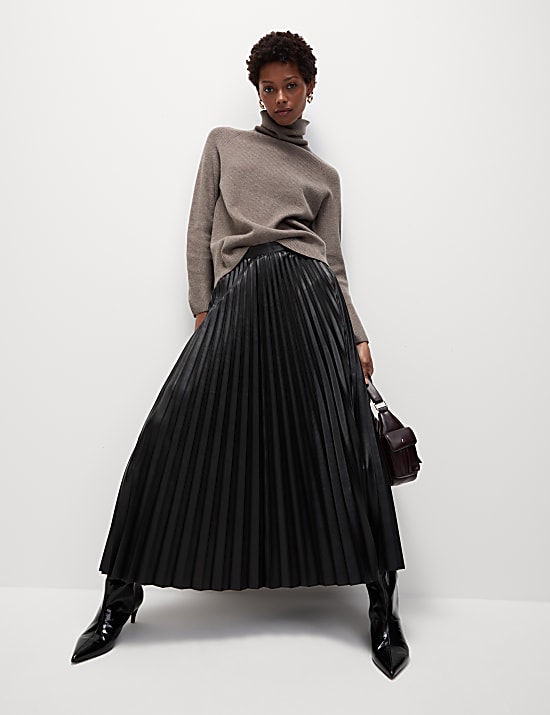 Žebrovaný svetr s rolákovým límcem