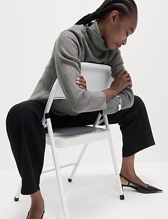 Ribbed Roll Neck Jumper