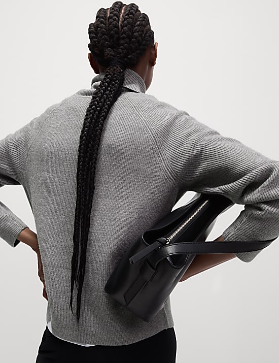 Ribbed Roll Neck Jumper