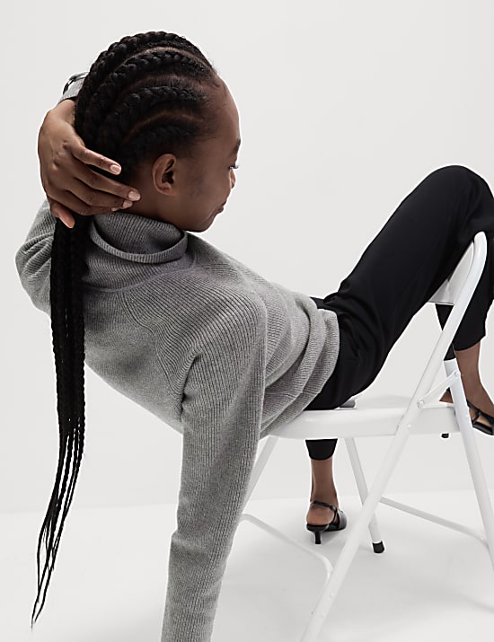 Ribbed Roll Neck Jumper