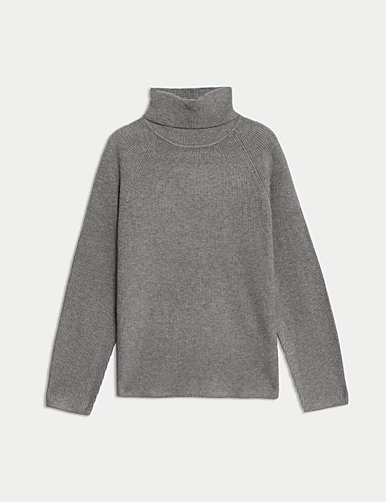 Ribbed Roll Neck Jumper