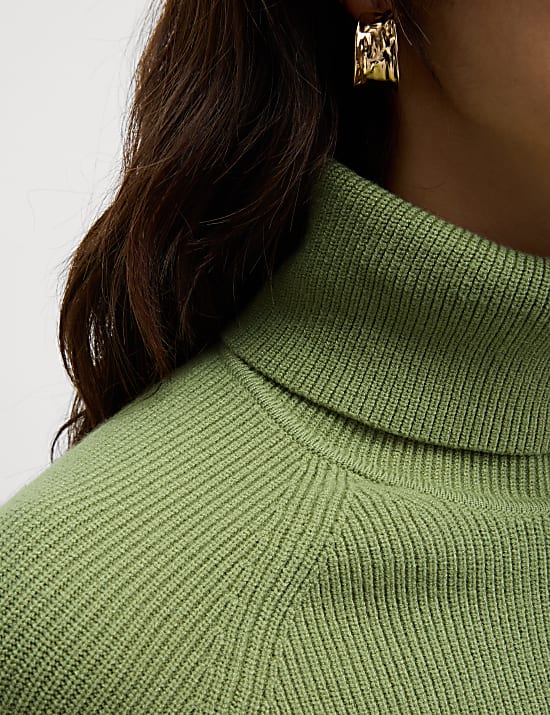 Ribbed Roll Neck Jumper