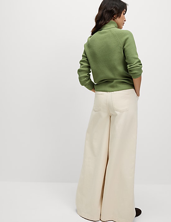 Ribbed Roll Neck Jumper