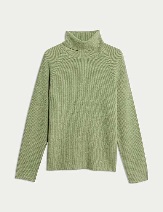 Ribbed Roll Neck Jumper
