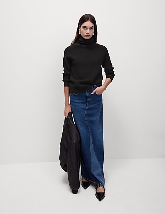 Ribbed Roll Neck Jumper