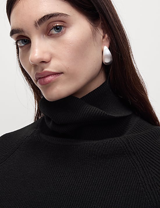 Ribbed Roll Neck Jumper