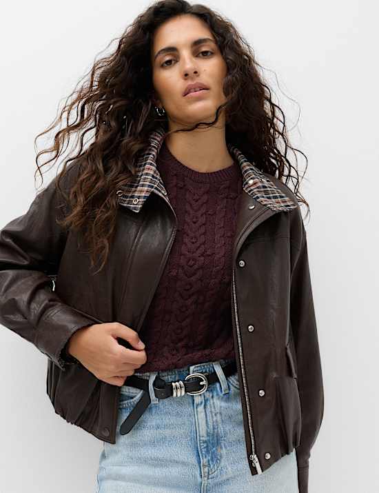 Cable Knit Crew Neck Slim Fit Jumper
