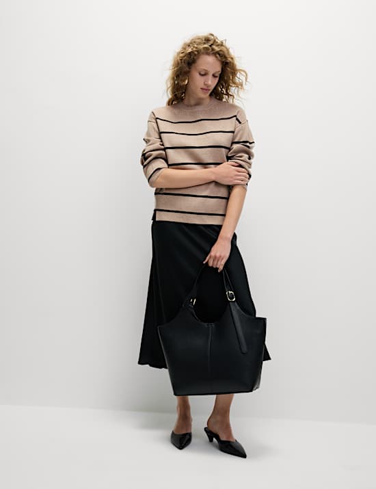 Soft Touch Striped Crew Neck Jumper