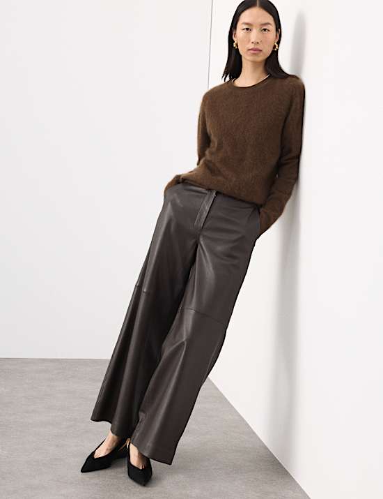 Brushed Wool with Cashmere Crew Neck Jumper