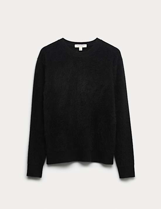Brushed Wool with Cashmere Crew Neck Jumper