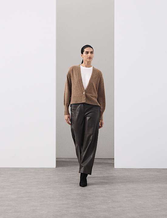 Ζακέτα με λαιμόκοψη V από 100% κασμίρι