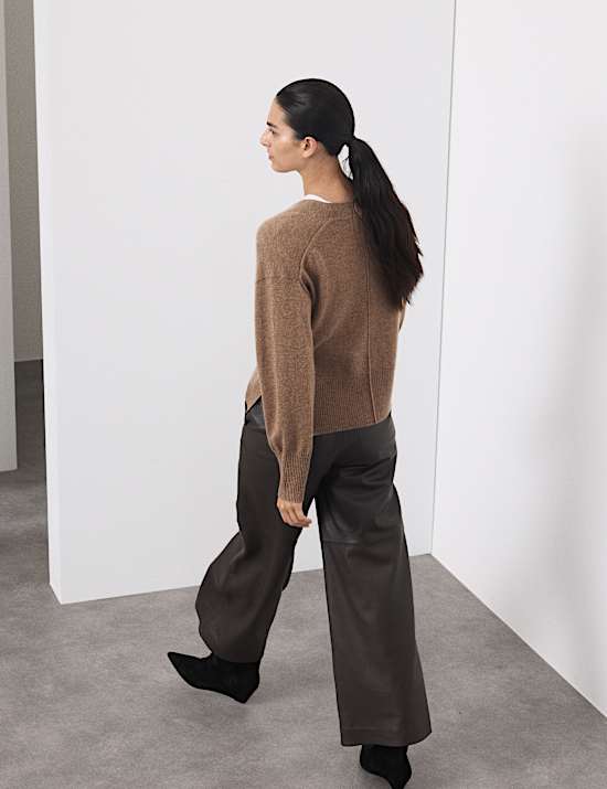 Ζακέτα με λαιμόκοψη V από 100% κασμίρι