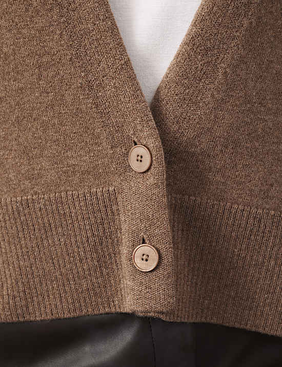 Ζακέτα με λαιμόκοψη V από 100% κασμίρι