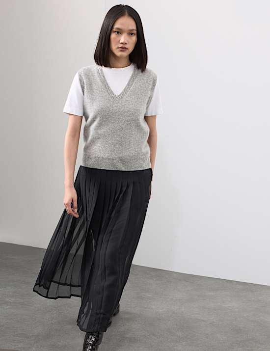 Wool Blend Brushed Tabard with Cashmere