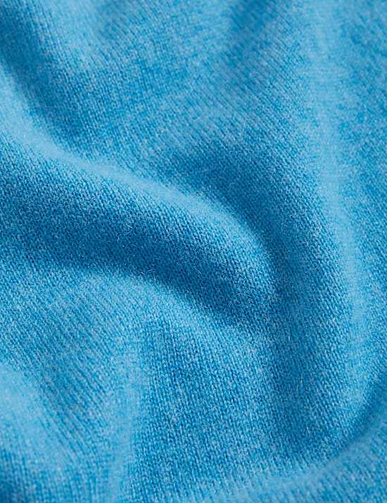 Pure Cashmere Textured Crew Neck Knitted Top