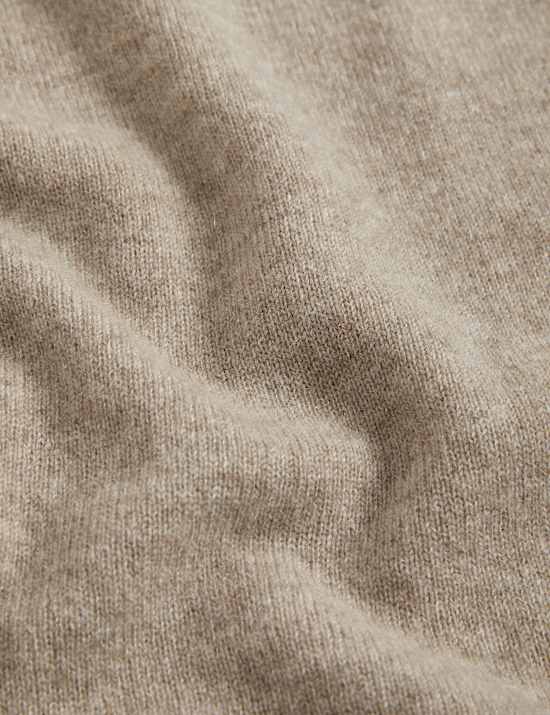 Pure Cashmere Textured Crew Neck Knitted Top