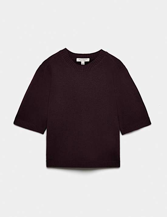 Merino Wool Rich Knitted Top with Cashmere