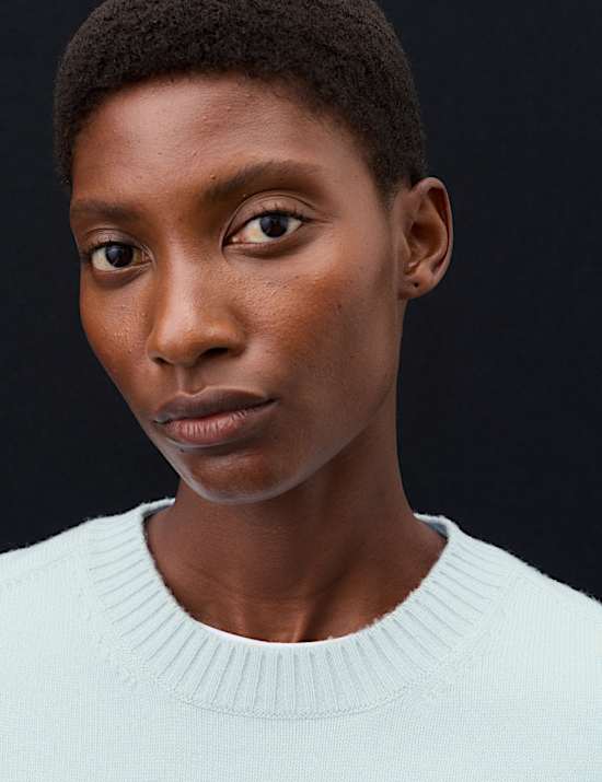 Merino Wool Rich Knitted Top with Cashmere