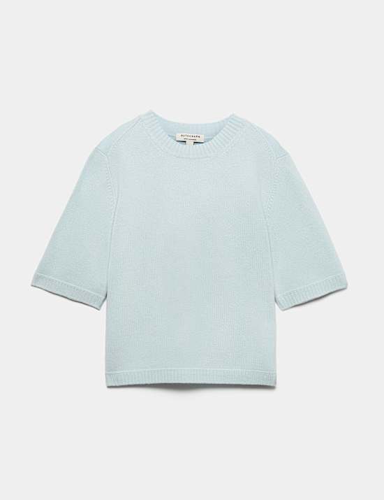 Merino Wool Rich Knitted Top with Cashmere