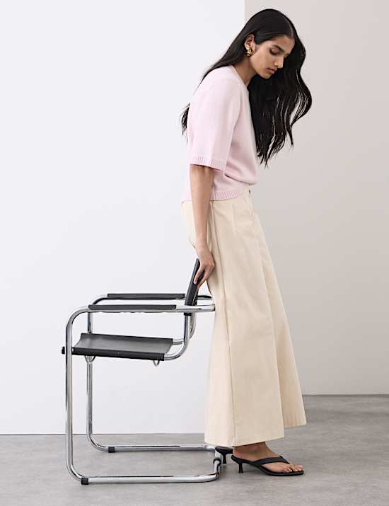 Merinowolrijke, gebreide top met kasjmier