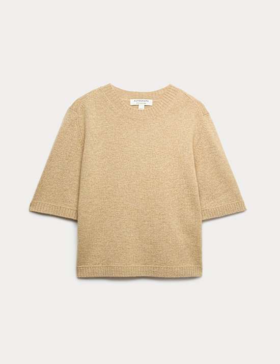 Merino Wool Rich Knitted Top with Cashmere