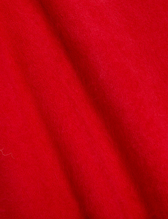 Top en maille de laine brossée avec cachemire