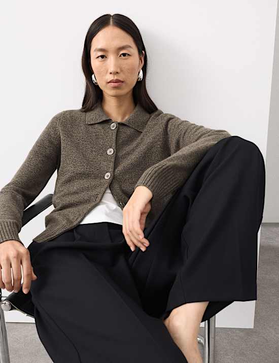 Merino Wool Rich Cardigan With Cashmere