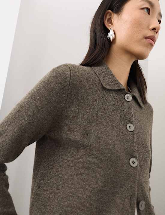 Merino Wool Rich Cardigan With Cashmere