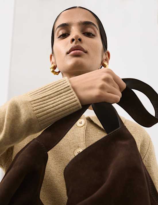 Merino Wool Rich Cardigan With Cashmere