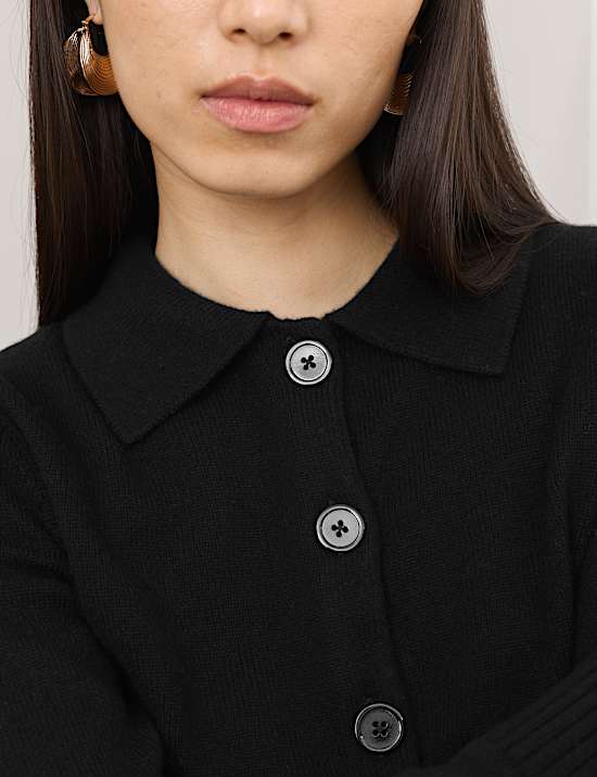 Merino Wool Rich Cardigan With Cashmere