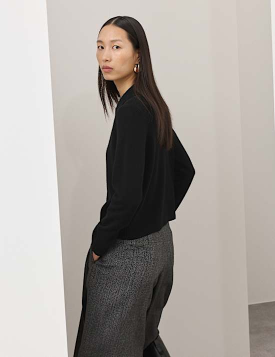 Merino Wool Rich Cardigan With Cashmere