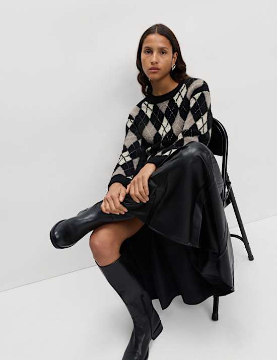 Argyle Crew Neck Jumper