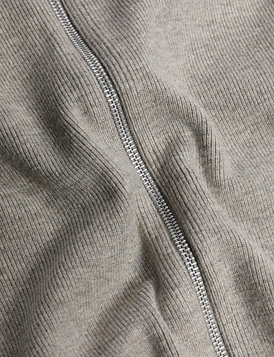 Blouson en maille textur&eacute;e &agrave; encolure ronde