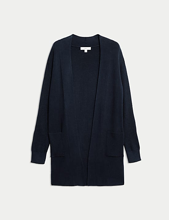 Μακριά πλεκτή ζακέτα με απαλή υφή