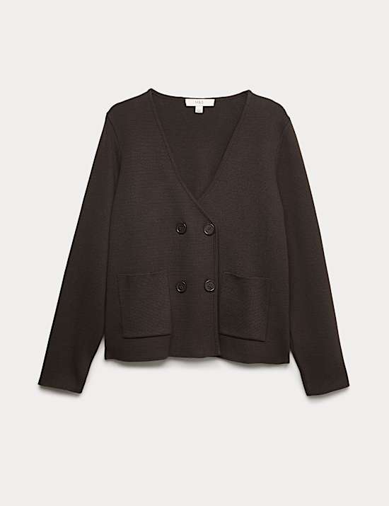 Veste croisée en maille au toucher doux