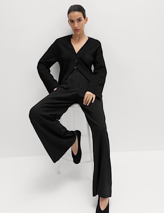 Soft Touch V-Neck Knitted Jacket