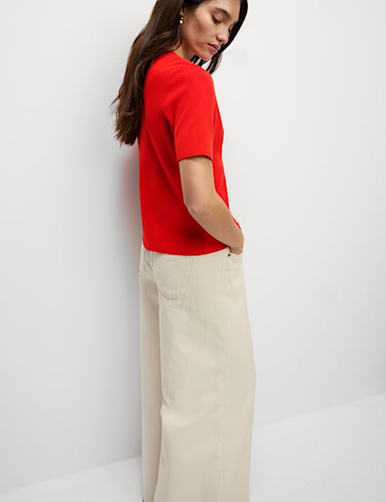 V-Neck Button Front Relaxed Cardigan