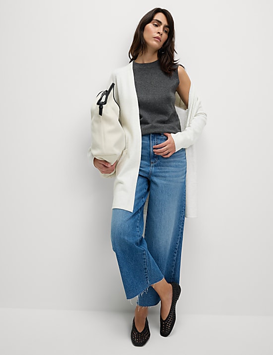 Textured Edge to Edge Longline Cardigan