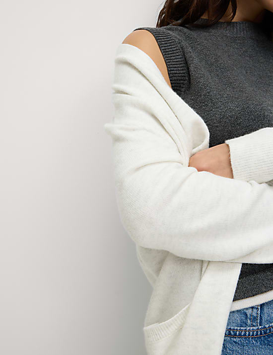 Textured Edge to Edge Longline Cardigan