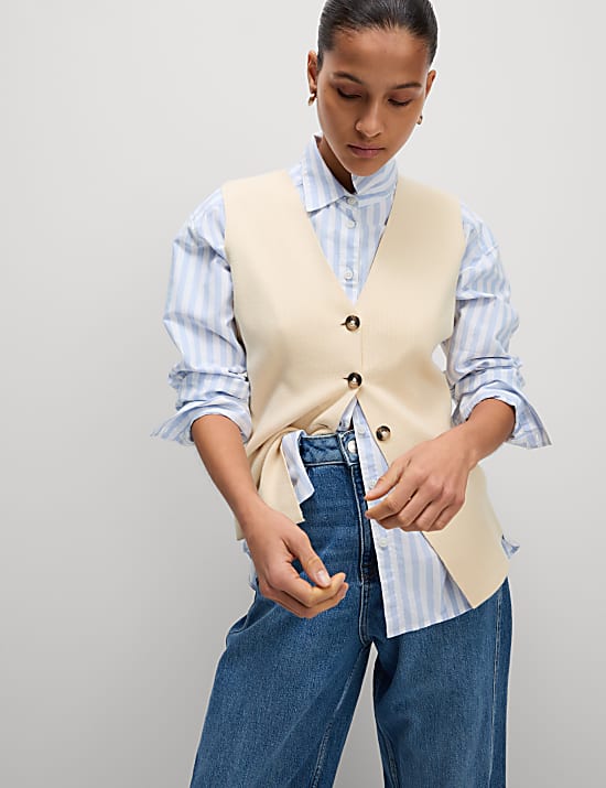 Soft Touch V-Neck Knitted Waistcoat