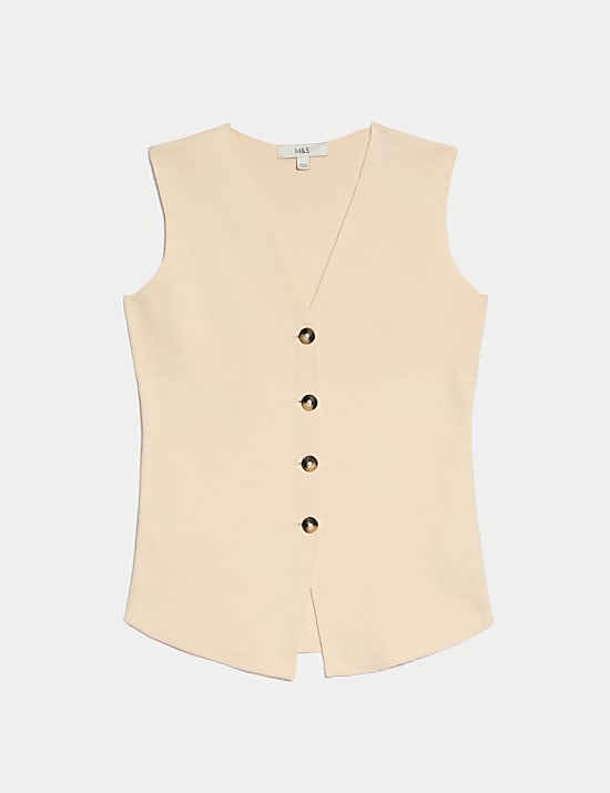 Soft Touch V-Neck Knitted Waistcoat
