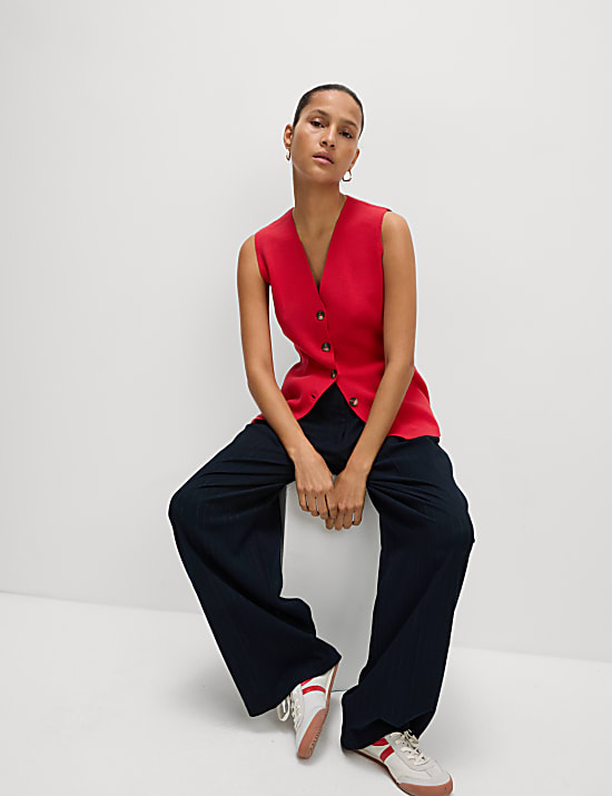 Soft Touch V-Neck Knitted Waistcoat