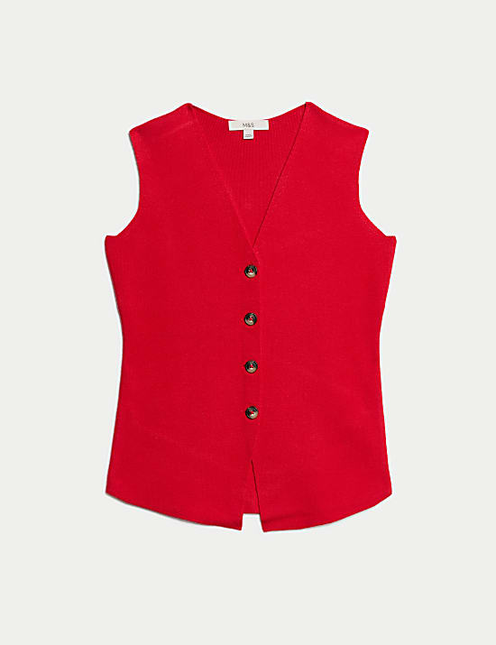Soft Touch V-Neck Knitted Waistcoat