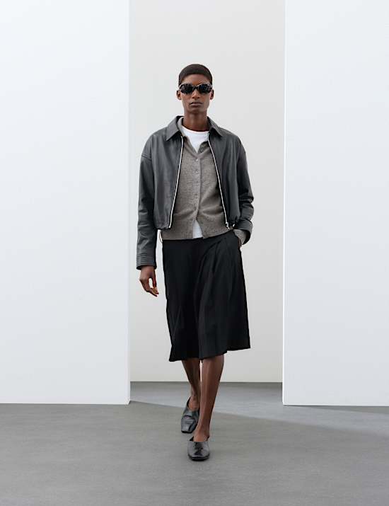 Pure Cashmere Collared Button Through Cardigan
