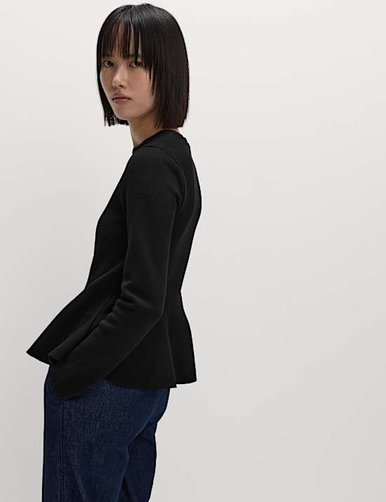 Top ultra-doux en maille à col rond