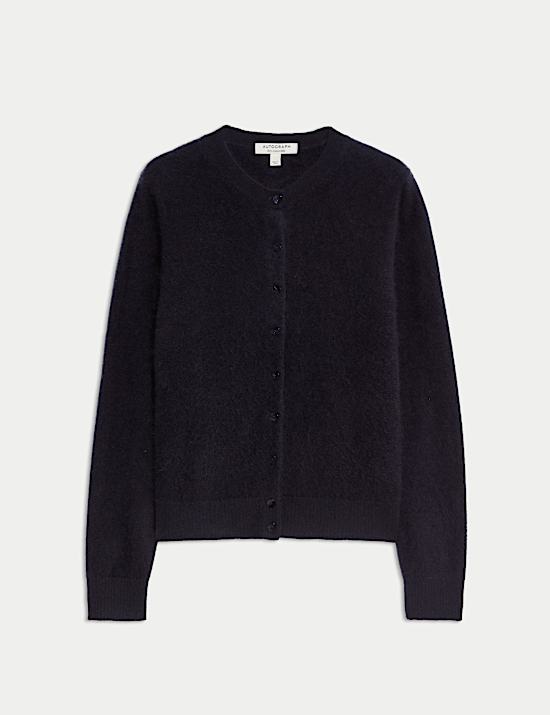 Wool Rich Relaxed Cardigan with Cashmere