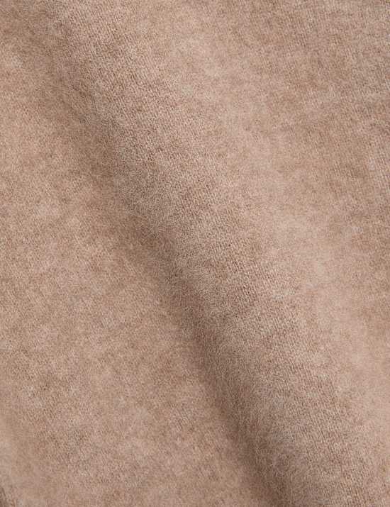 Wool Rich Relaxed Cardigan with Cashmere