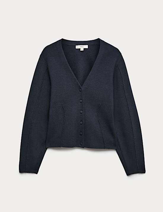 V-Neck Waisted Slim Fit Cardigan