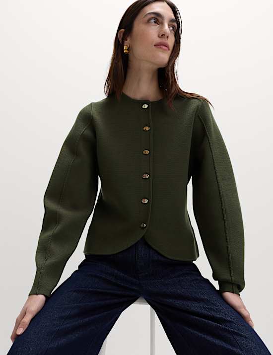 Soft Touch Waisted Fitted Cardigan