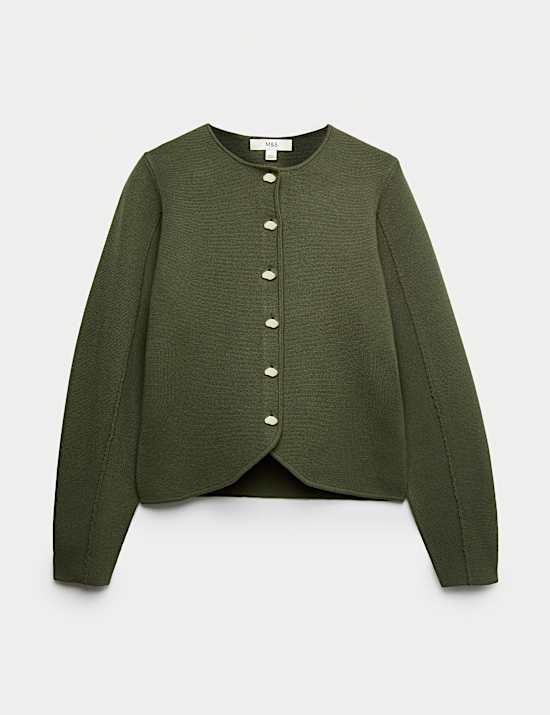 Soft Touch Waisted Fitted Cardigan